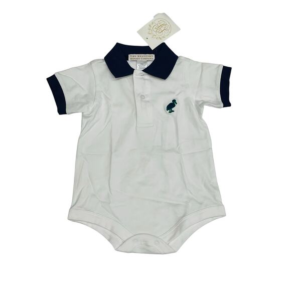NWT TBBC Size 6/12M Prim & Proper Polo in Worth Ave White - Picture 1 of 4